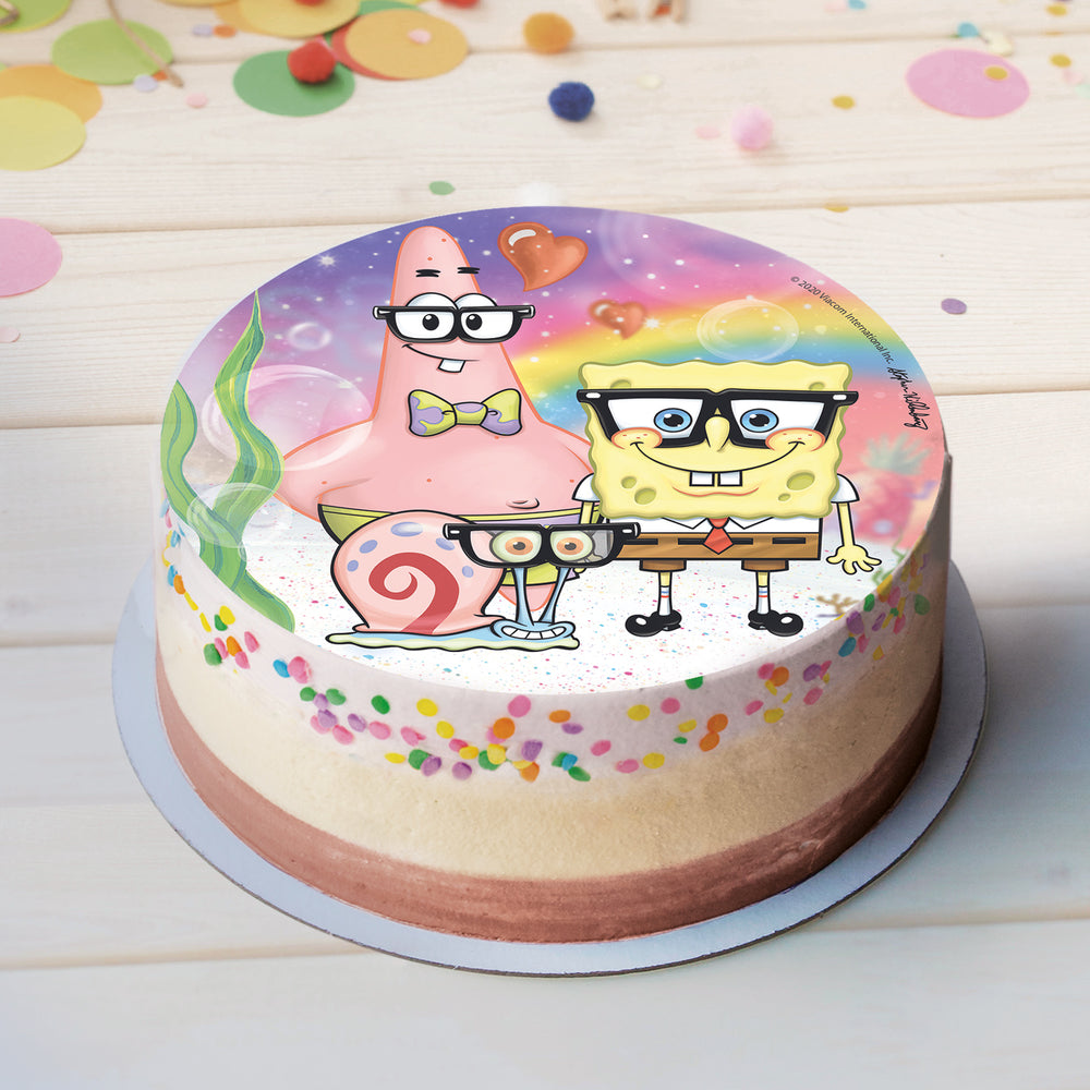 Tortenaufleger-Spongebob-Schwammkopf-Esspapier-Ø-20-cm