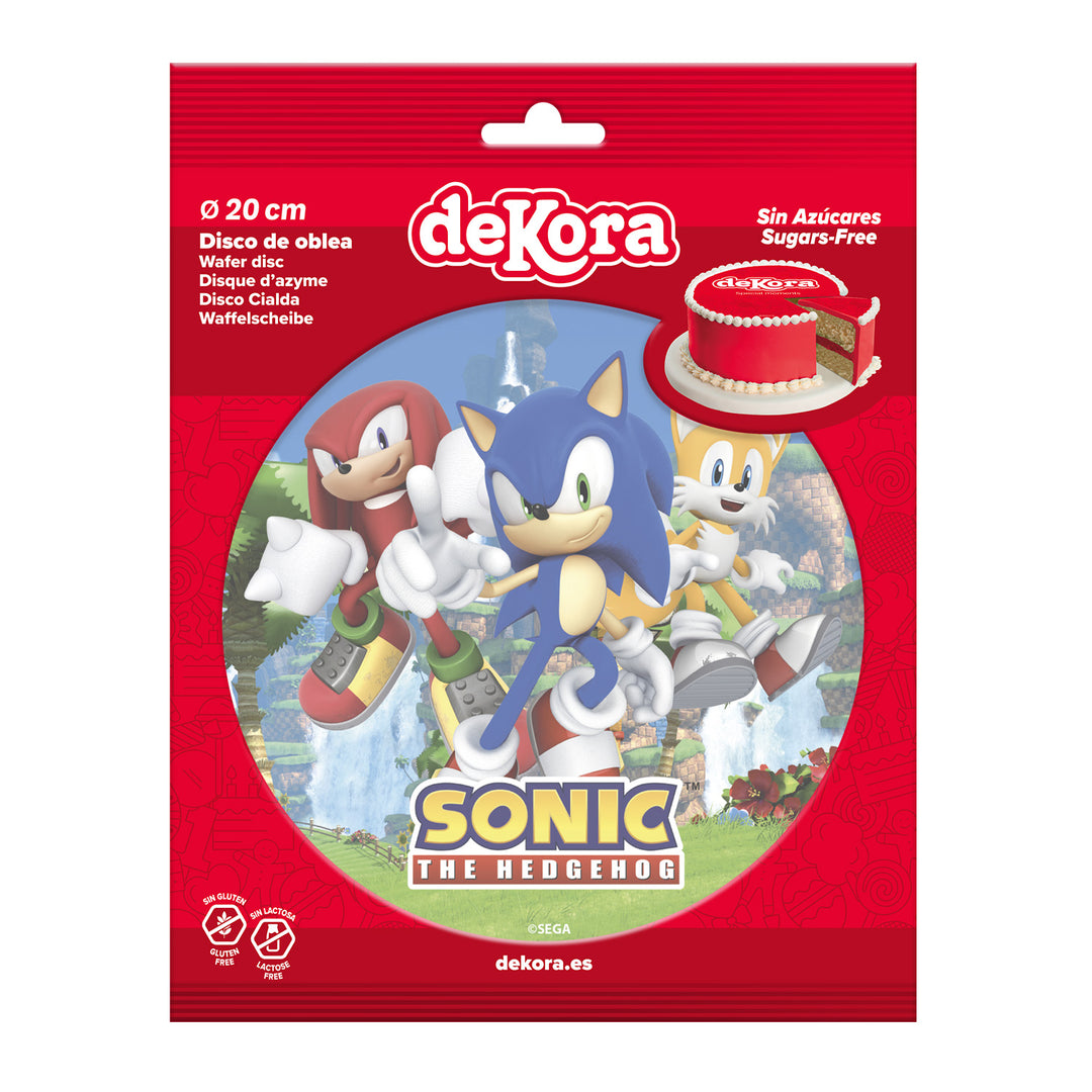 Cake topper Sonic the Hedgehog, edible paper, Ø 20 cm