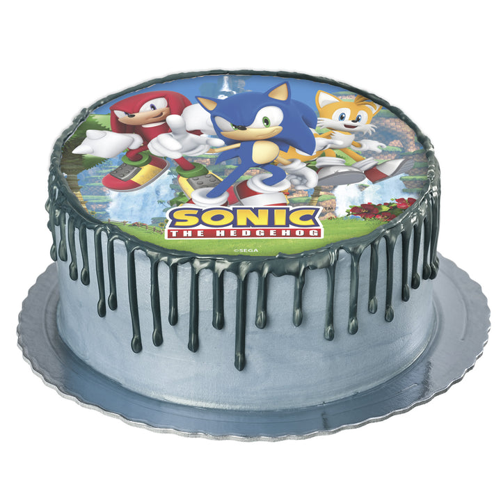 Cake topper Sonic the Hedgehog, edible paper, Ø 20 cm