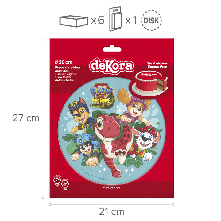Tortenaufleger Paw Patrol Dino Movie, Ø 20 cm