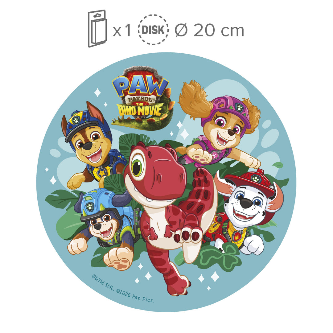 Tortenaufleger Paw Patrol Dino Movie, Ø 20 cm