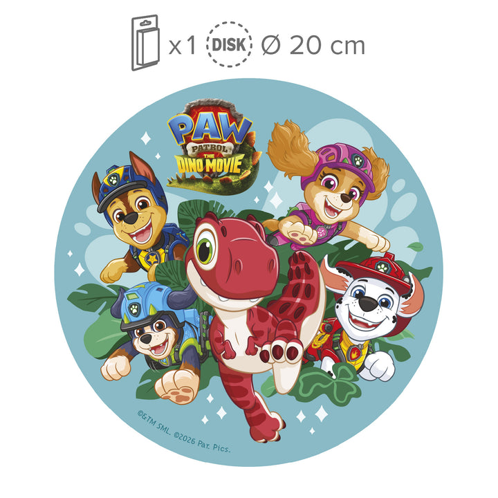 Tortenaufleger Paw Patrol Dino Movie, Ø 20 cm