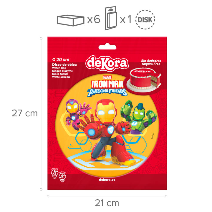 Tortenaufleger Avengers Iron Man, essbar, Ø 20 cm