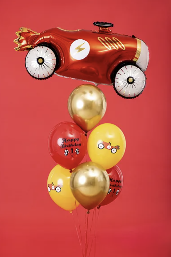 Auto / Rennwagen Luftballons, 6er Pack kinderparties-shop