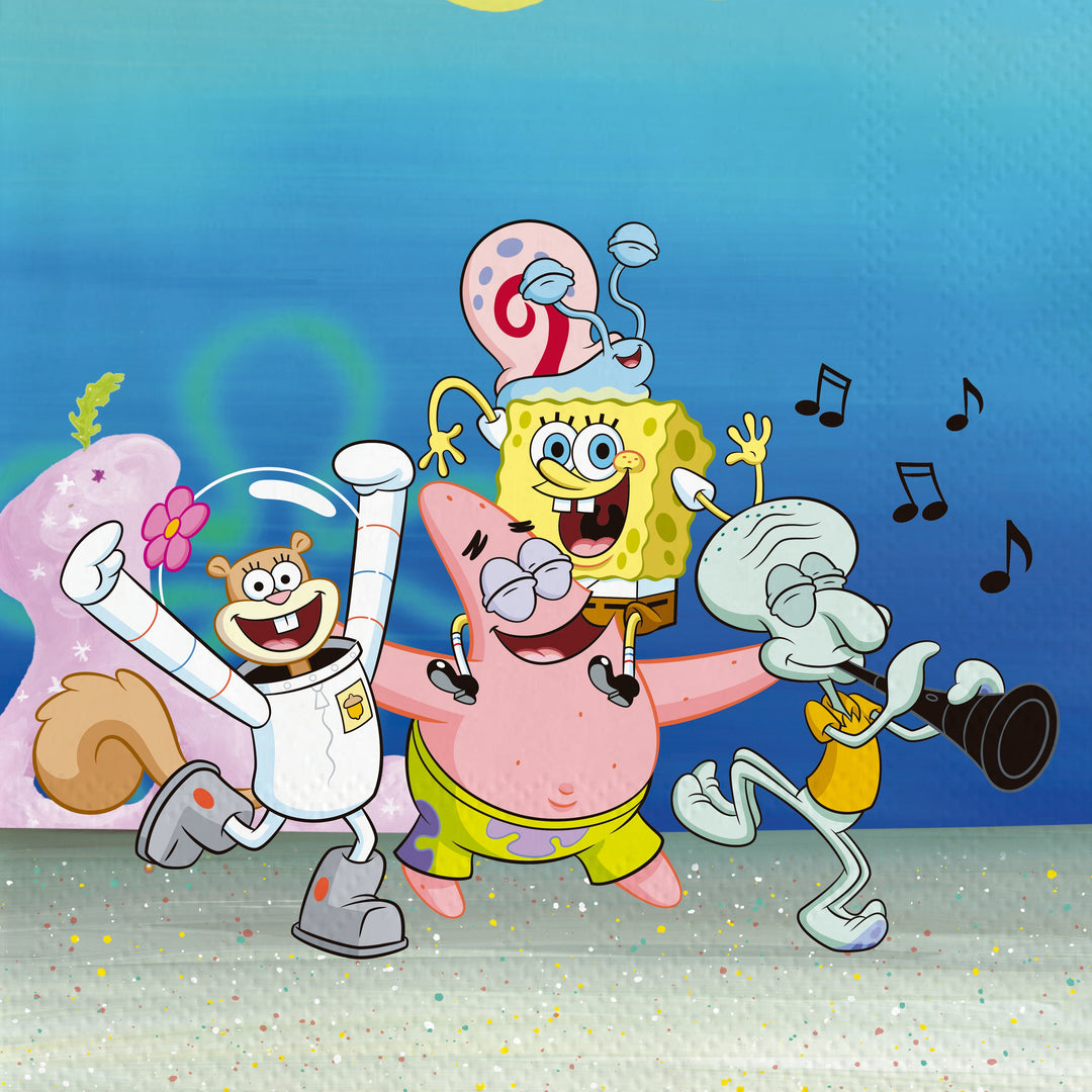 Party Deko Set SpongeBob Geburtstag, 58-teilig für 6-8 Kinder