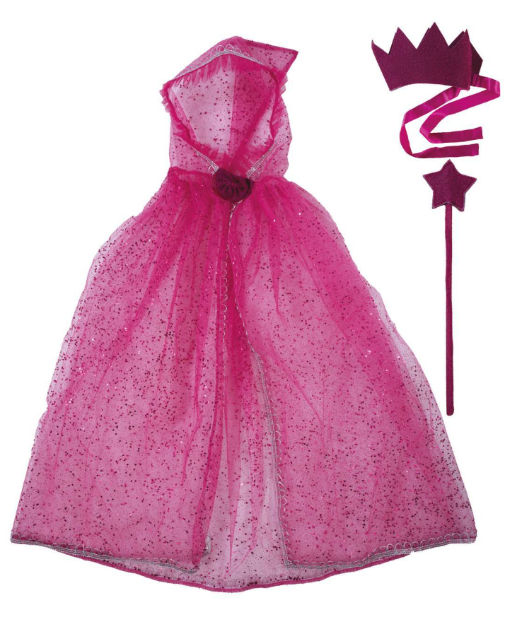 Prinzessinnen-Verkleidungsset-in-pink-Einheitsgrösse