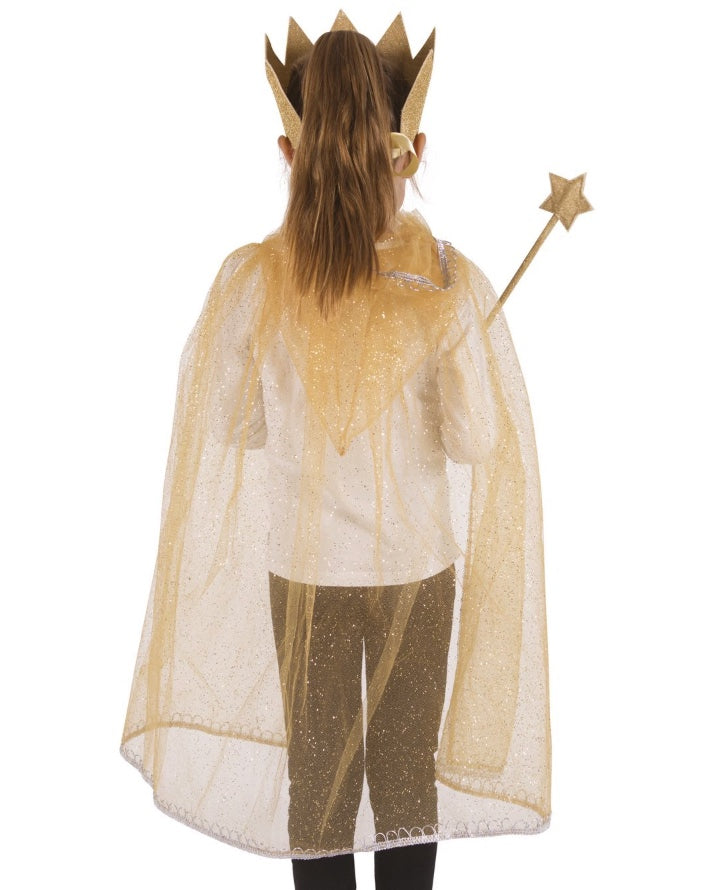 Prinzessinnen-Verkleidungsset-in-Gold-Einheitsgrösse