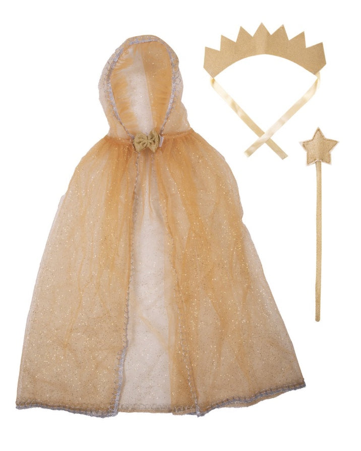 Prinzessinnen-Verkleidungsset-in-Gold-Einheitsgrösse