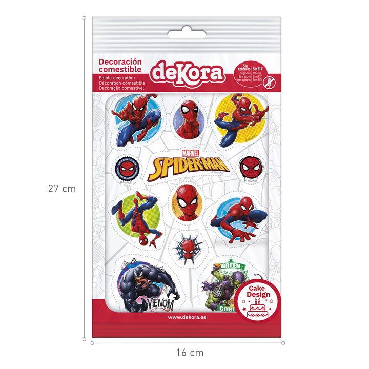 Essbare-Muffin-Topper-Spiderman-Kuchen-Deko-12-Stück-vorgestanzt