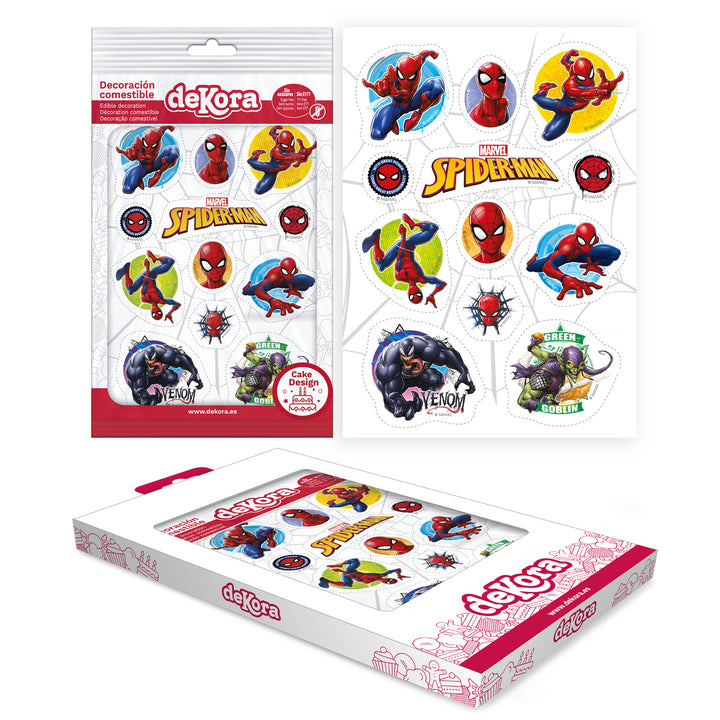 Essbare-Muffin-Topper-Spiderman-Kuchen-Deko-12-Stück-vorgestanzt