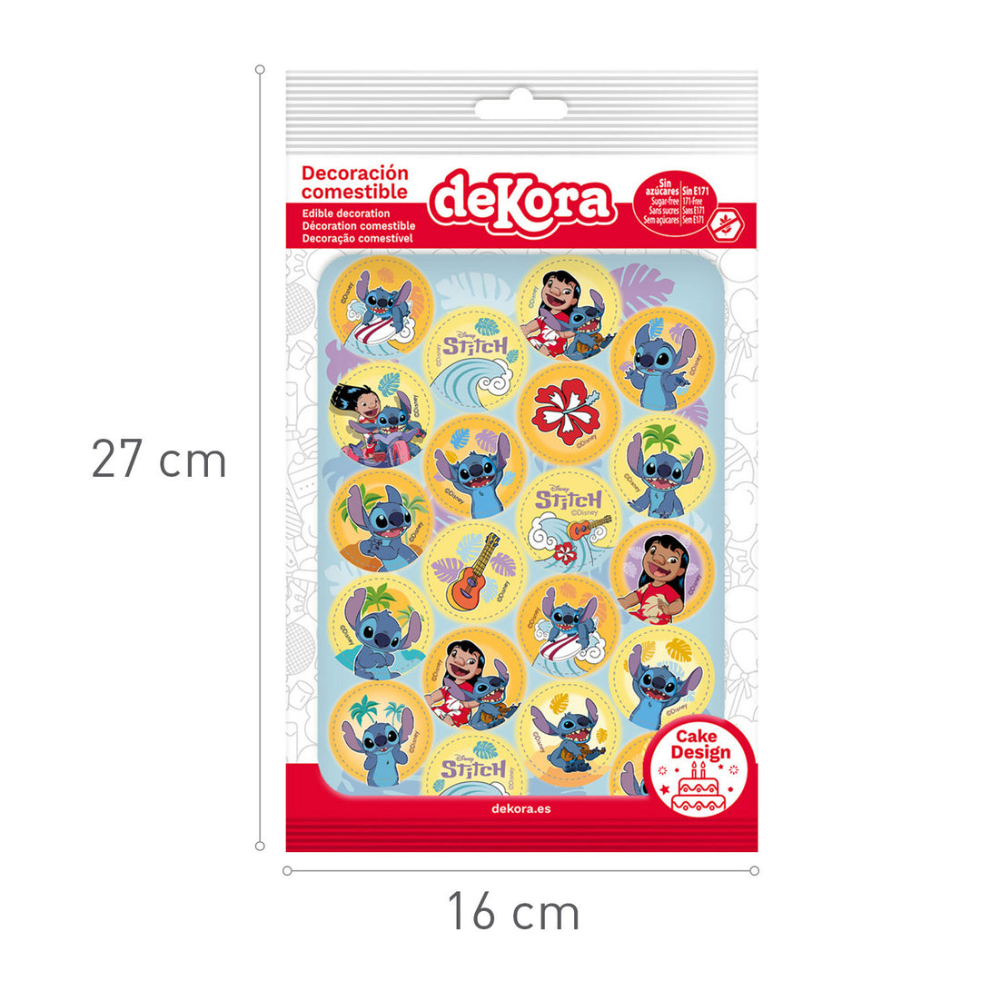 Lilo & Stitch Muffinaufleger aus Esspapier, 20 Stück, Ø 3.4 cm