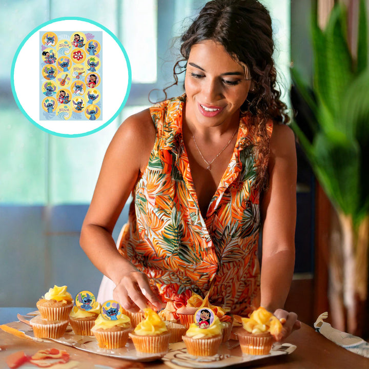 Lilo & Stitch Muffinaufleger aus Esspapier, 20 Stück, Ø 3.4 cm