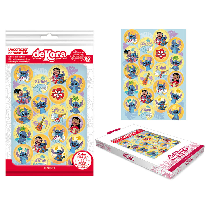 Lilo & Stitch Muffinaufleger aus Esspapier, 20 Stück, Ø 3.4 cm