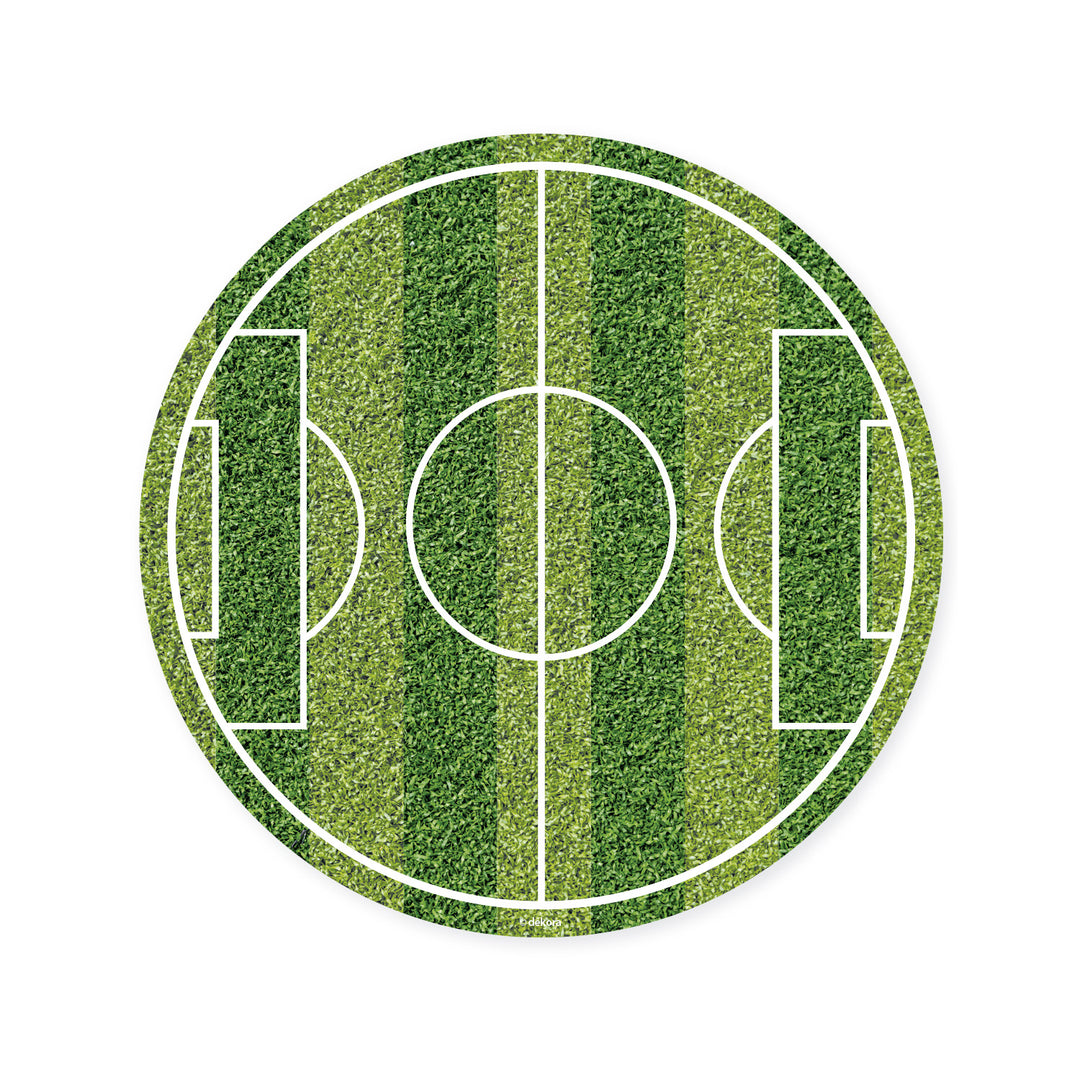 Tortenaufleger Fussballfeld, brillante Farben, essbar, Ø 15.5 cm