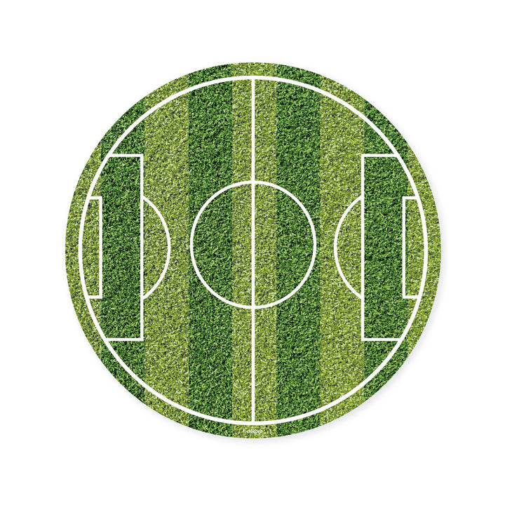 Tortenaufleger Fussballfeld, brillante Farben, essbar, Ø 15.5 cm