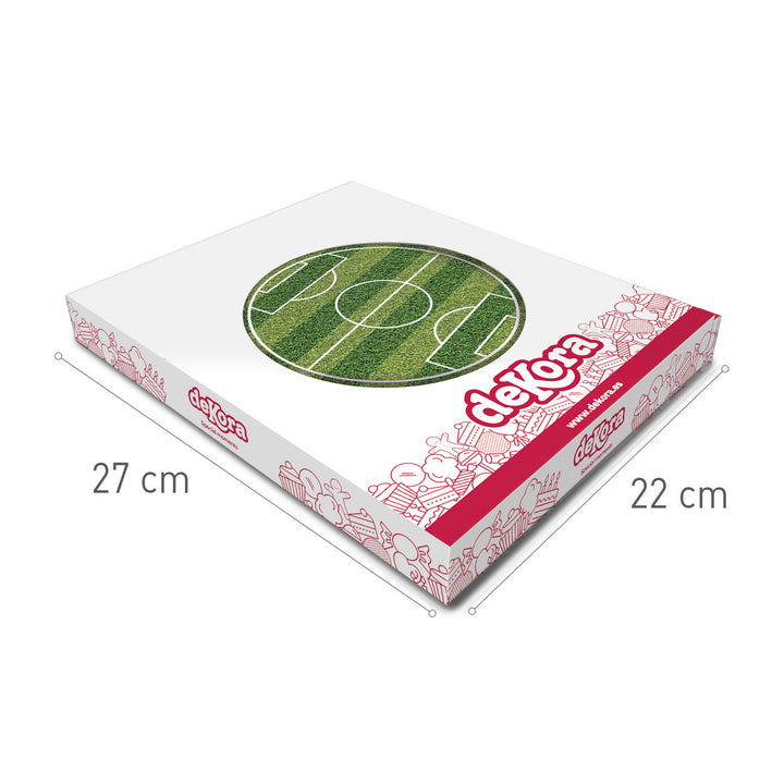 Tortenaufleger Fussballfeld, brillante Farben, essbar, Ø 15.5 cm
