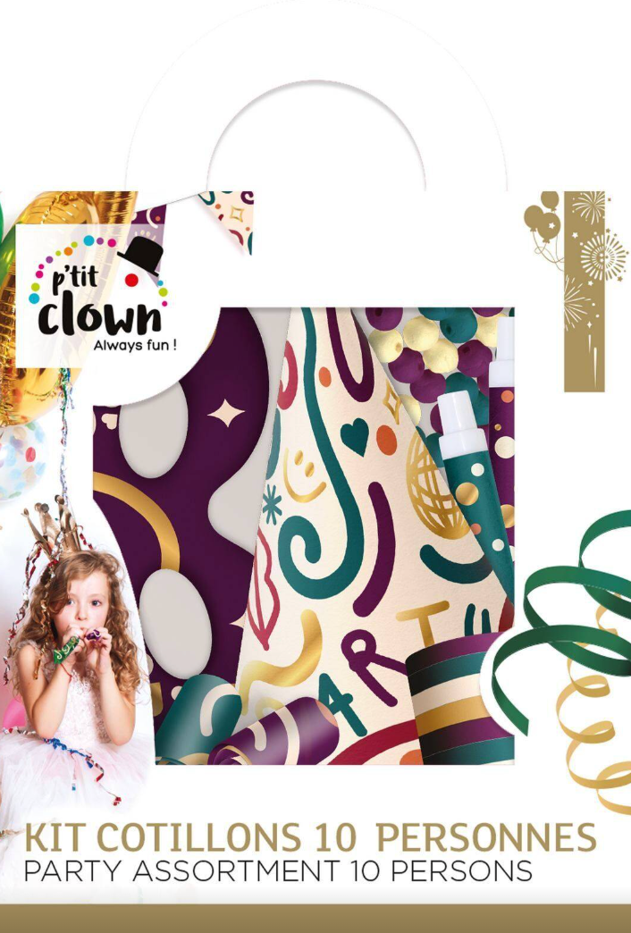 Party-Koffer-170-teiliges-Set-für-10-Kinder-Partyhüte-Luftschlangen-Pfeife-Maske-100-Bälle