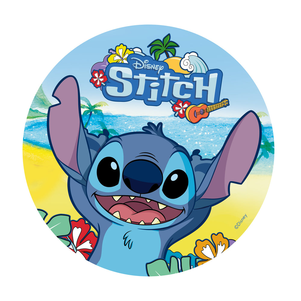 Lilo-&-Stitch-Tortenaufleger-brillante-Farben-essbar-Ø-20-cm