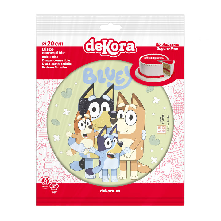 Tortenaufleger Bluey & Bingo, Edible Disc, farbecht, essbar, Ø 20 cm