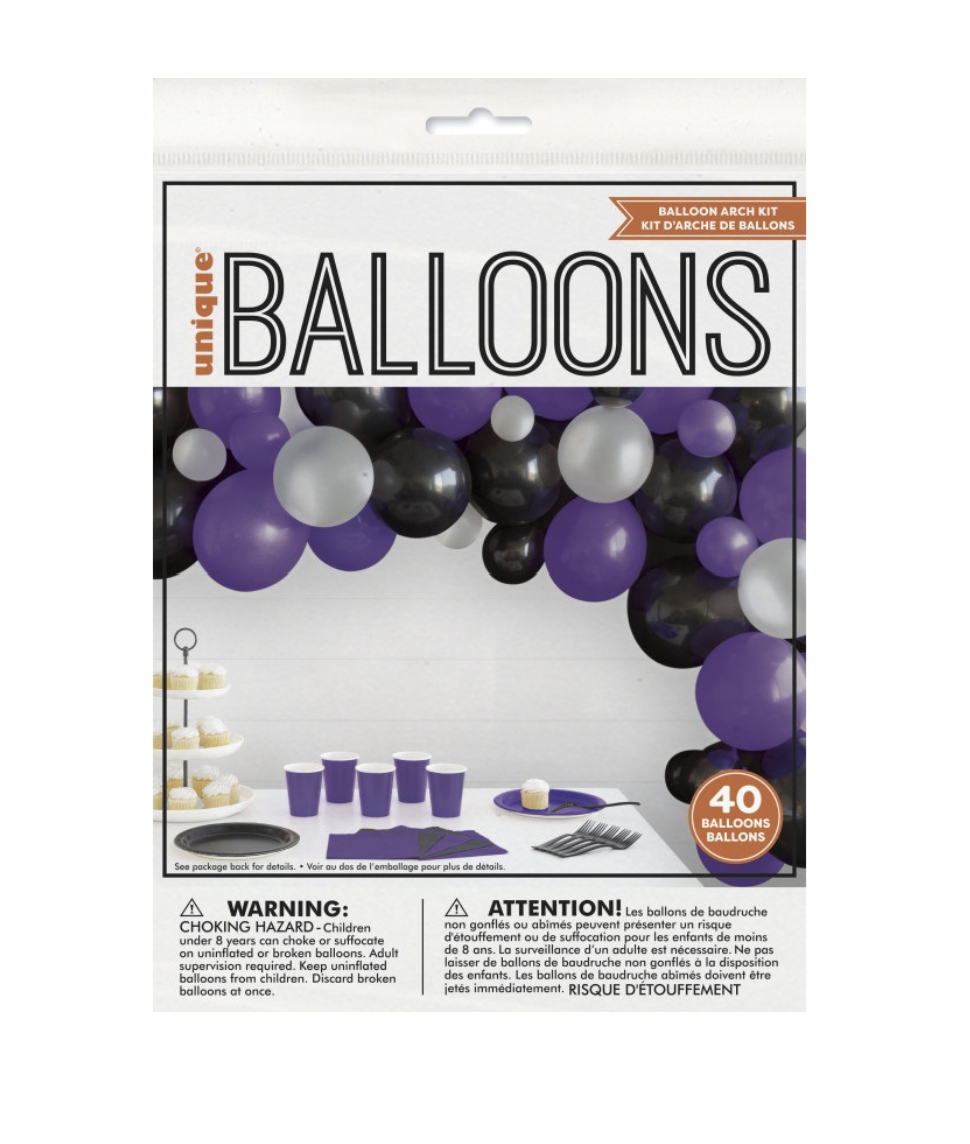 Ballongirlande_violett__DIY_Girlande__40_Ballons__Halloween_Party