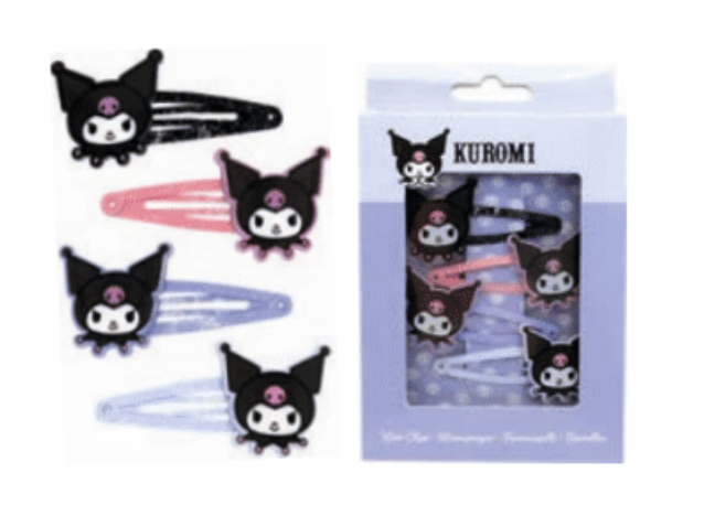 Kuromi Haarspangen, Hello Kitty, Mitgebsel, 4er Pack