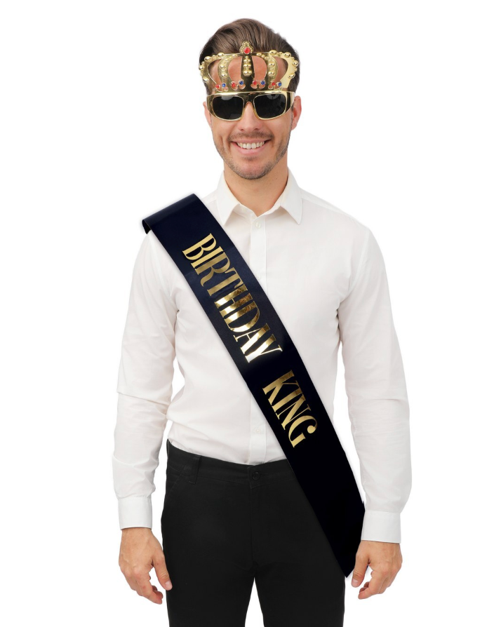 Brille-mit-Shärpe-Set-Birthday-King-2-teilig