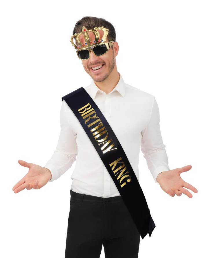 Brille-mit-Shärpe-Set-Birthday-King-2-teilig