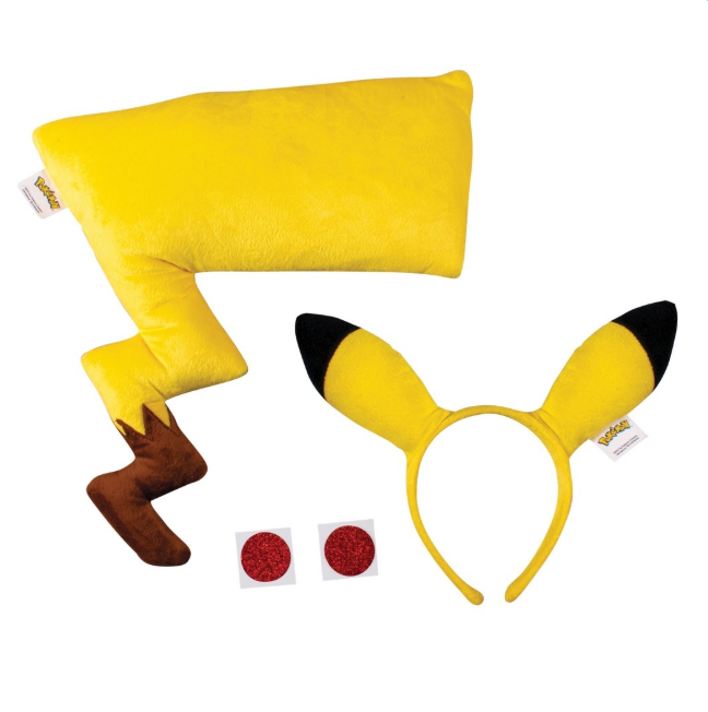 Pokemon-Kostüm-Zubehör-Stirnband-+-Schwanz-mit-verstellbaren-Riemen-+-Wangen
