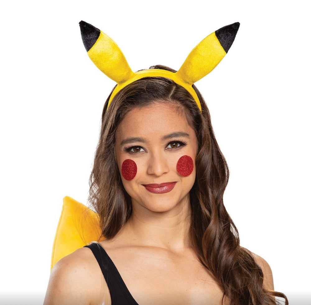 Pokemon-Kostüm-Zubehör-Stirnband-+-Schwanz-mit-verstellbaren-Riemen-+-Wangen