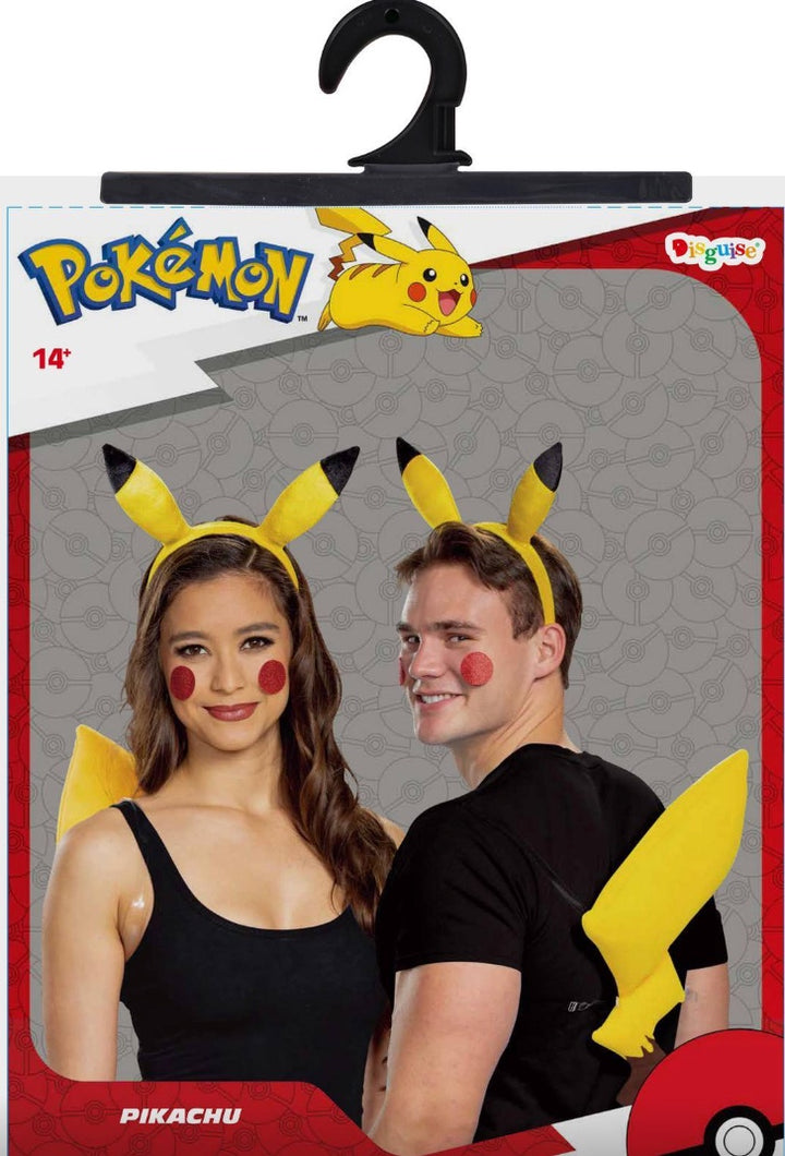 Pokemon-Kostüm-Zubehör-Stirnband-+-Schwanz-mit-verstellbaren-Riemen-+-Wangen