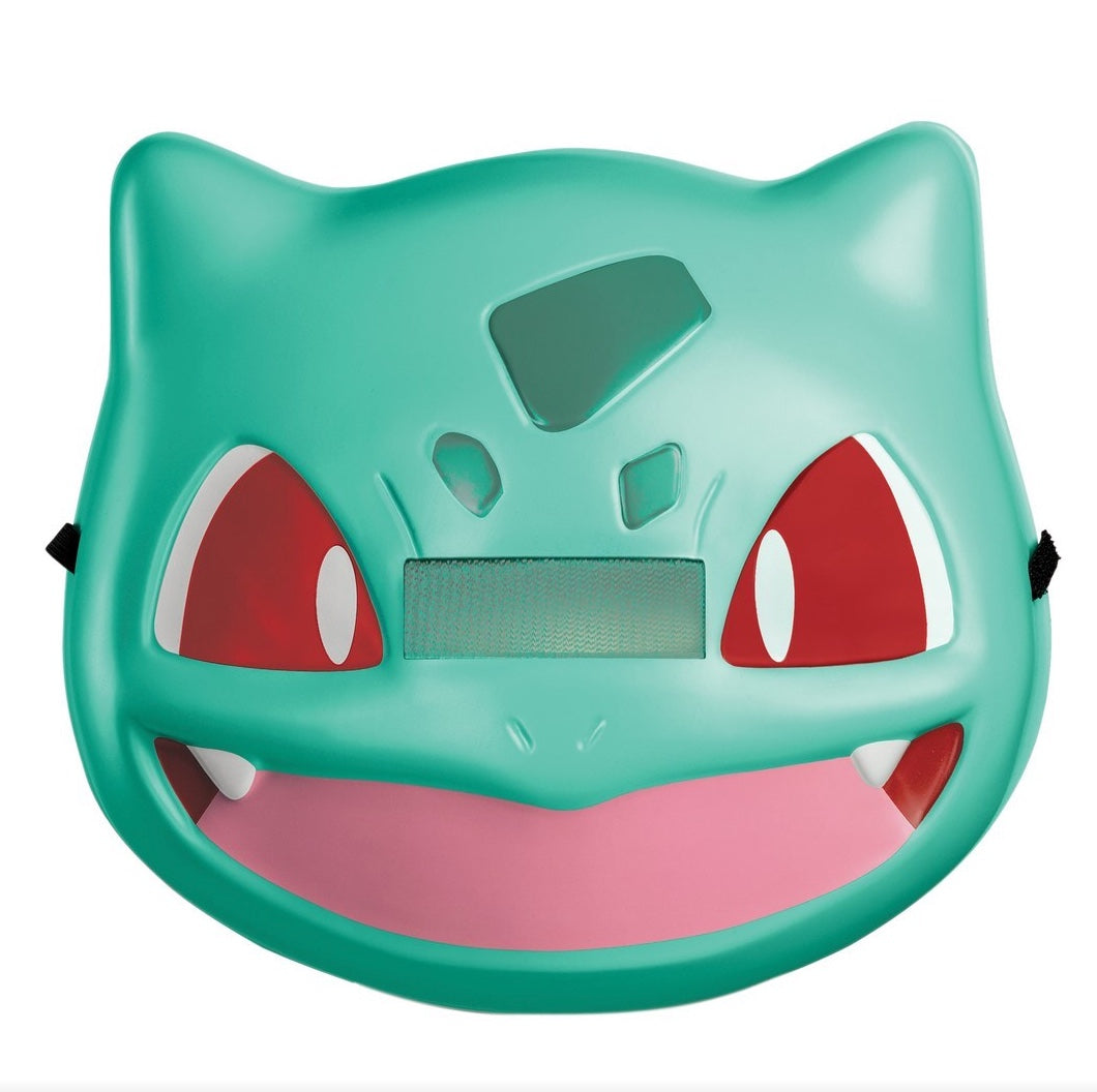 Pokemon-Bulbasaur-Maske-Kostüm-Zubehör-Kunststoff-Verstellbare-elastische-Träger-für-optimalen-Sitz