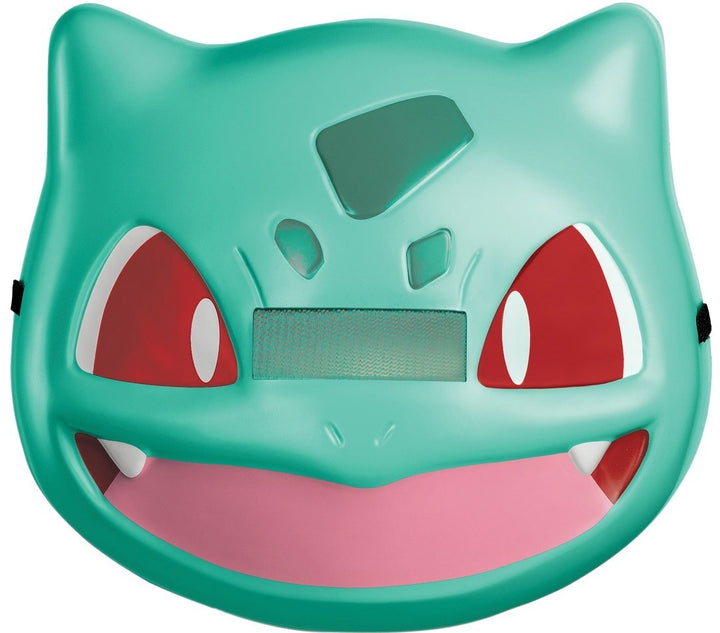 Pokemon-Bulbasaur-Maske-Kostüm-Zubehör-Kunststoff-Verstellbare-elastische-Träger-für-optimalen-Sitz