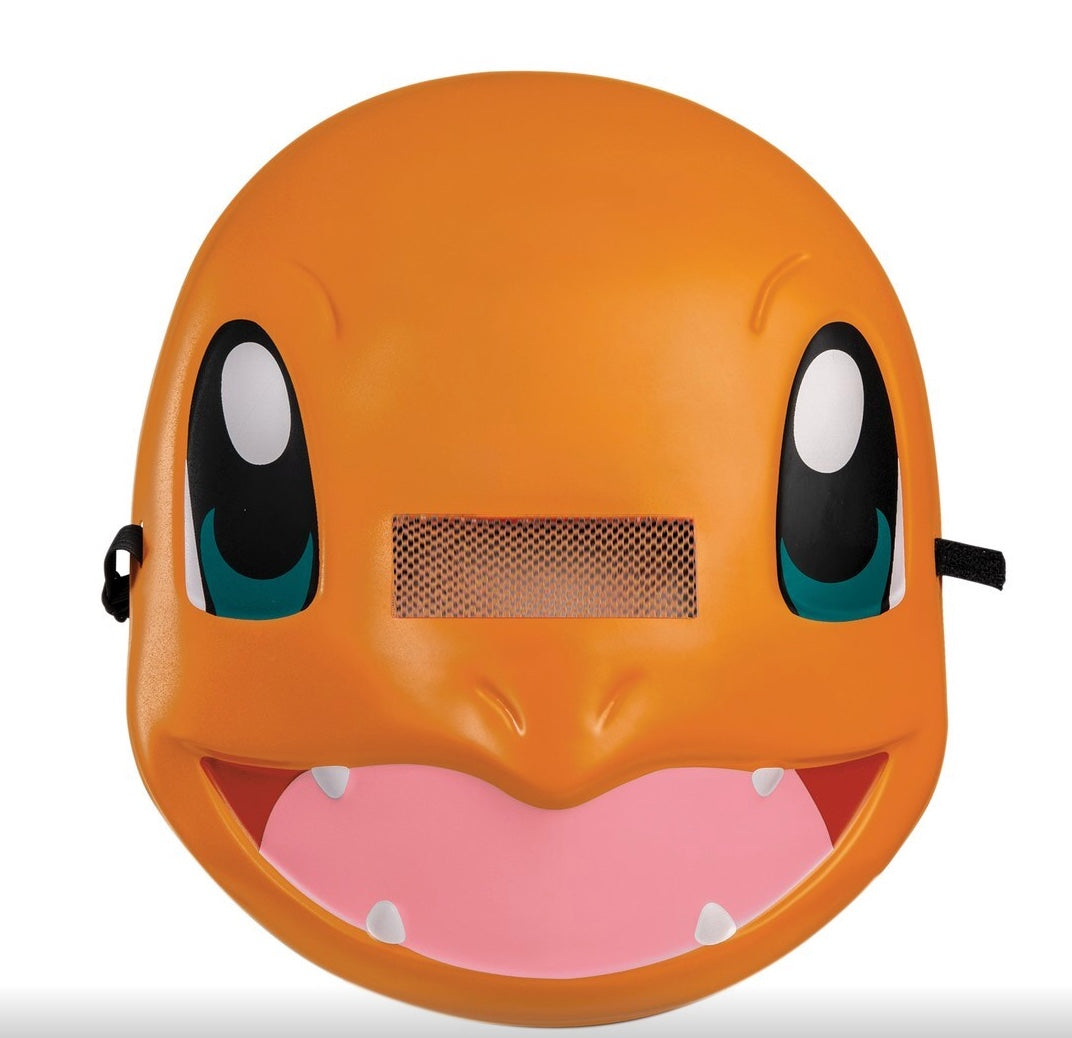 Pokemon-Charmander-Maske-Kostüm-Zubehör-21-x-28-x-6-35-cm-Kunststoff-Verstellbare-elastische-Träger-für-optimalen-Sitz