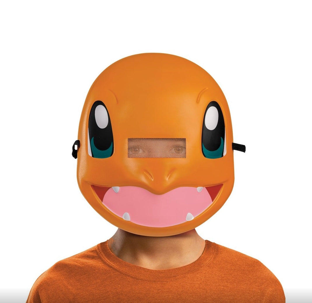Pokemon-Charmander-Maske-Kostüm-Zubehör-21-x-28-x-6-35-cm-Kunststoff-Verstellbare-elastische-Träger-für-optimalen-Sitz