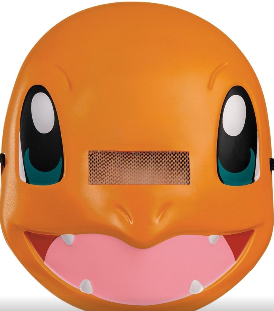 Pokemon-Charmander-Maske-Kostüm-Zubehör-21-x-28-x-6-35-cm-Kunststoff-Verstellbare-elastische-Träger-für-optimalen-Sitz