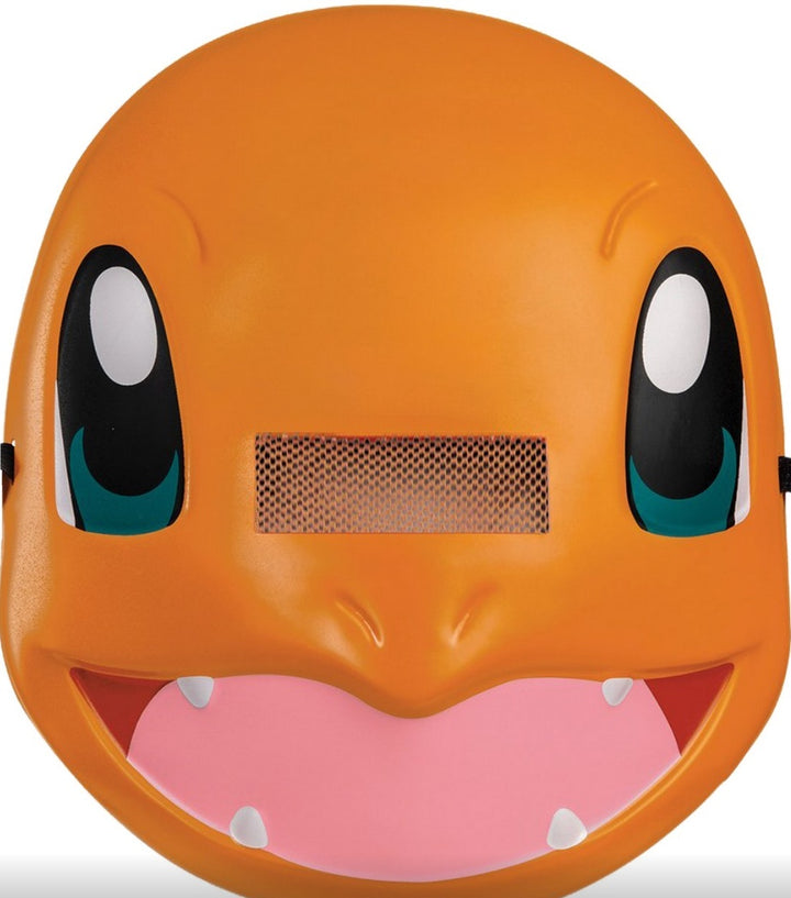Pokemon-Charmander-Maske-Kostüm-Zubehör-21-x-28-x-6-35-cm-Kunststoff-Verstellbare-elastische-Träger-für-optimalen-Sitz
