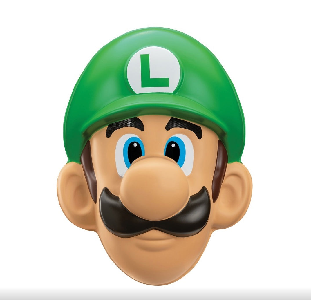Super-Mario-Brothers-Maske-Luigi-Kostüm-Zubehör-für-Kinder-Kunststoff-20-3-x-39-4-x-10-2-cm-Verstellbare-elastische-Träger-18-Gramm