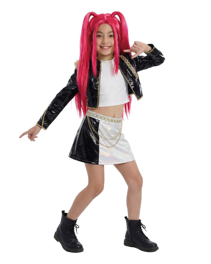 Sängerin Kostüm für Kinder, für Deine K-Pop Party, versch. Grössen, 3-teilig