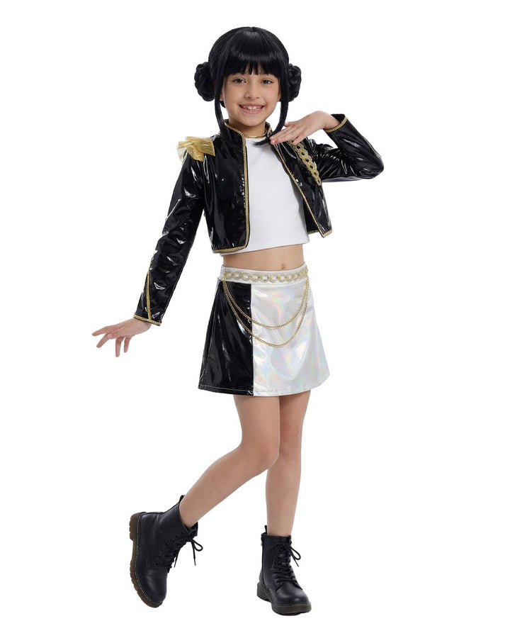 Sängerin Kostüm für Kinder, für Deine K-Pop Party, versch. Grössen, 3-teilig