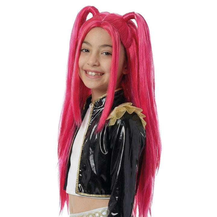 Sängerin Perücke Pink, Kostümzubehör für K-Pop Party