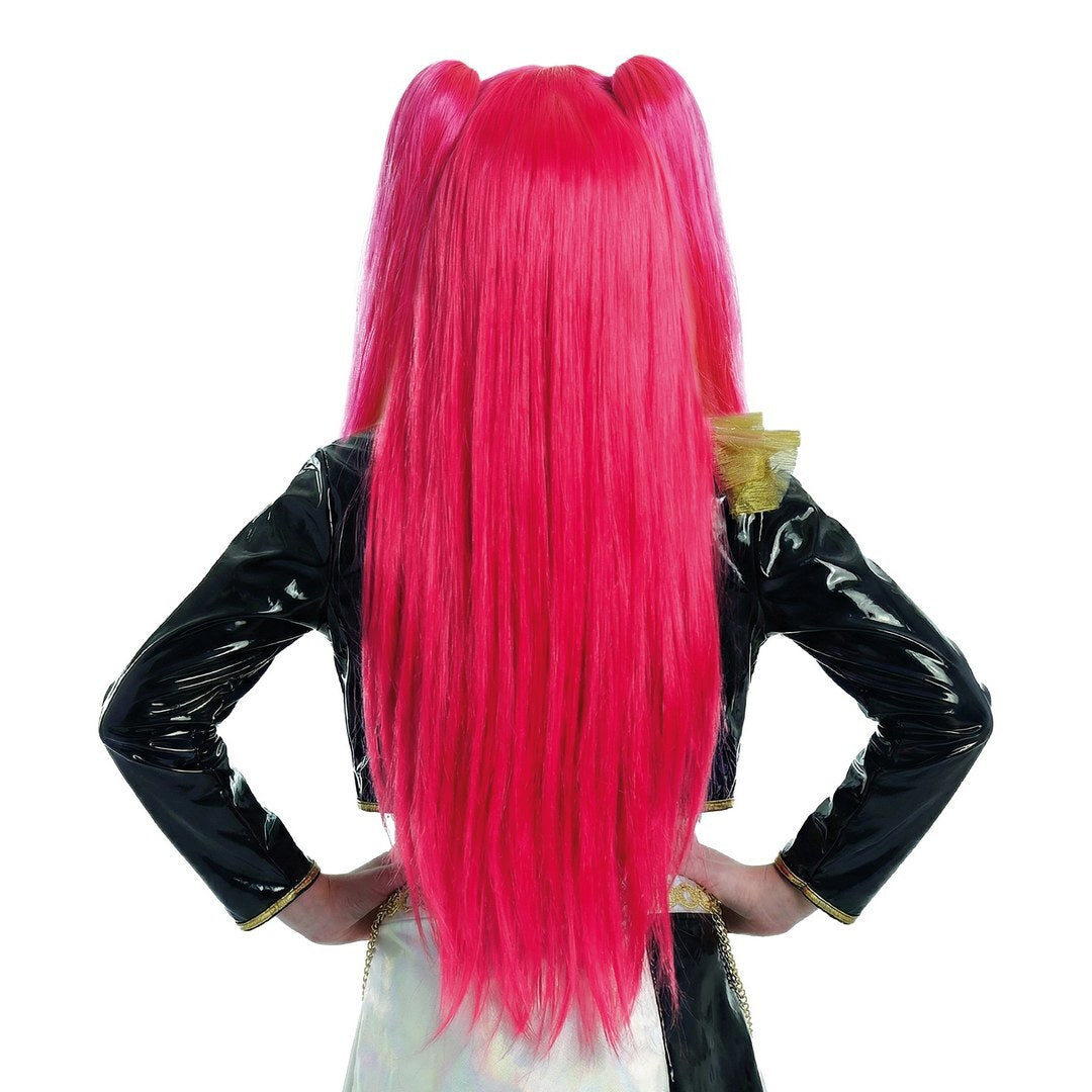 Sängerin Perücke Pink, Kostümzubehör für K-Pop Party