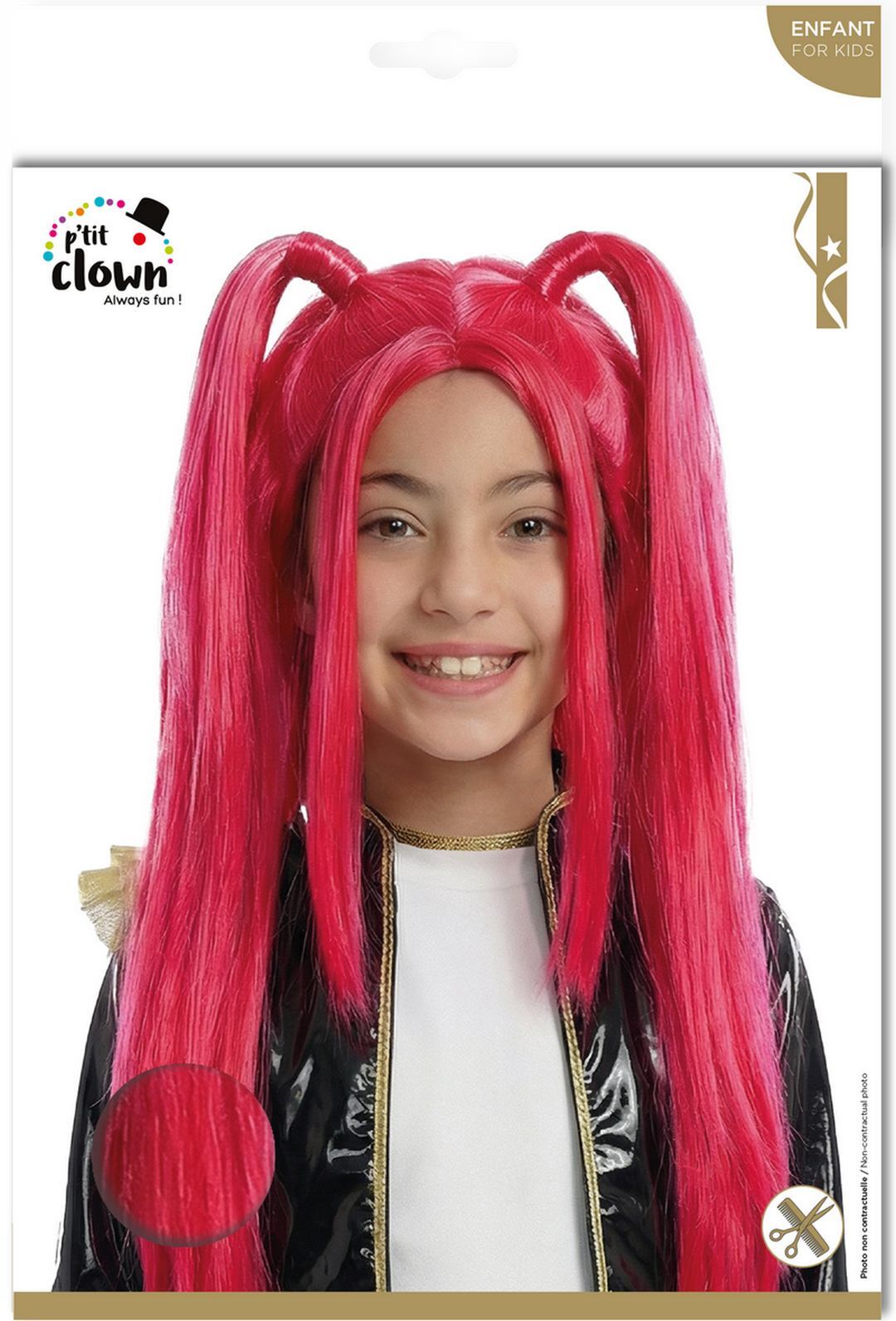Sängerin Perücke Pink, Kostümzubehör für K-Pop Party