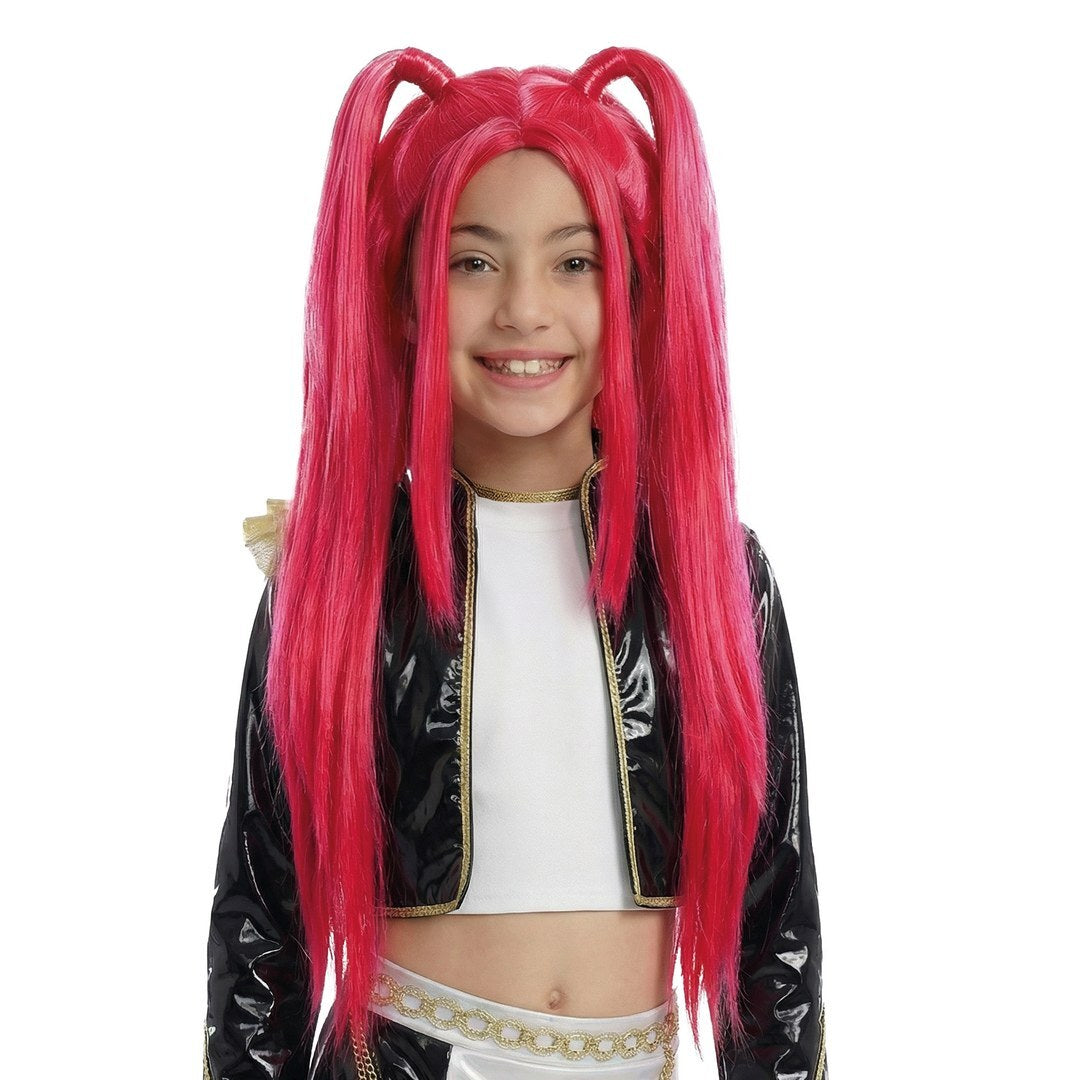 Sängerin Perücke Pink, Kostümzubehör für K-Pop Party