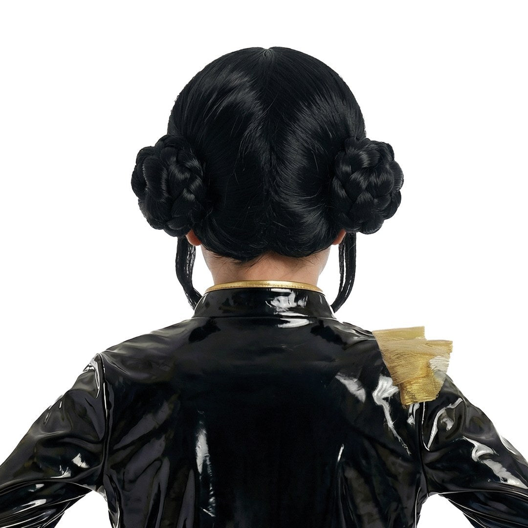 Perücke Sängerin schwarz, Kostümzubehör für Kinder für K-Pop Party