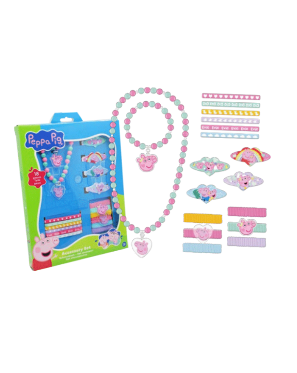 Peppa Wutz Mitgebsel Set, Haar- und Schmuck-Accessoires, 18-tlg.