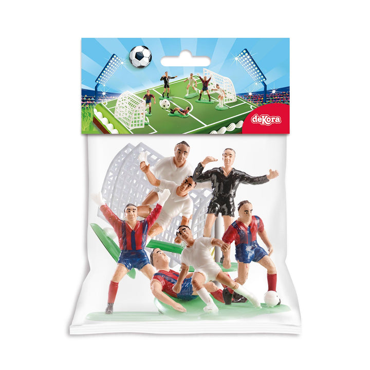 Fussball Tortenfiguren Set, Kuchendeko für Torte, 10-teilig, 9-10 cm