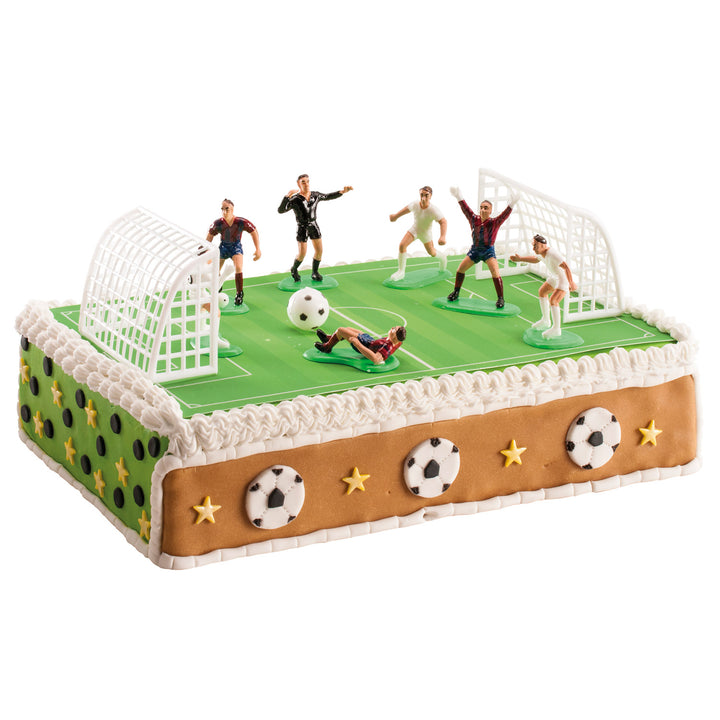 Fussball Tortenfiguren Set, Kuchendeko für Torte, 10-teilig, 9-10 cm
