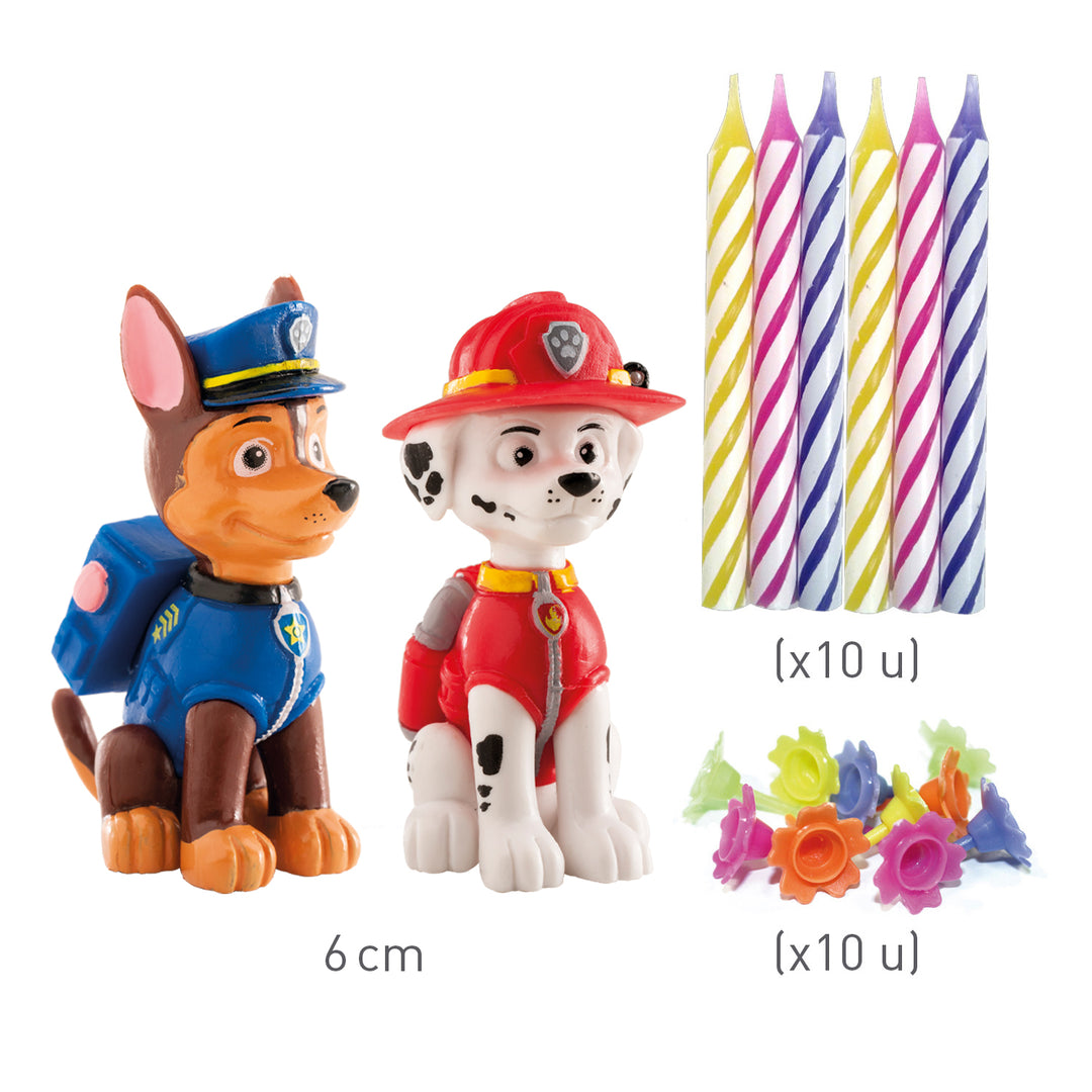 Paw-Patrol-Tortenfigur-Set-inkl-10-Kerzen-und-Halter-22-teilig