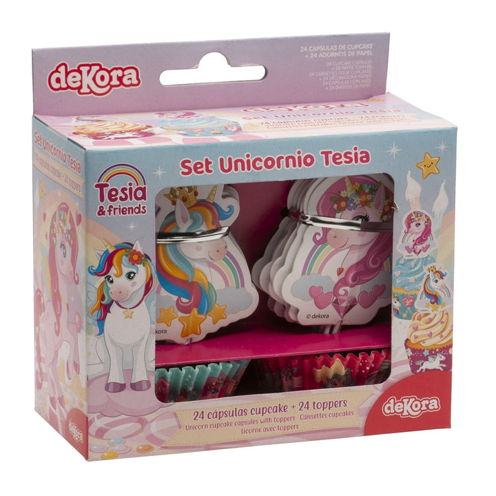 Muffinförmchen-Set-Einhorn-mit-Picker-48-teilig-für-24-Muffins