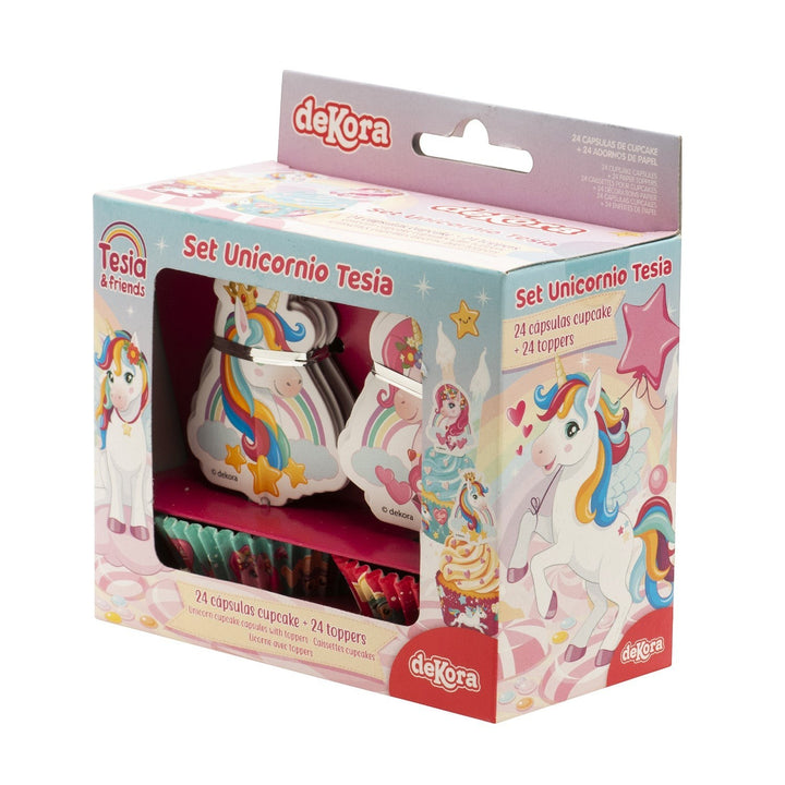 Muffinförmchen-Set-Einhorn-mit-Picker-48-teilig-für-24-Muffins